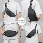 GUSTAVE® Waist Bag for Man, Compact and Fashionable Waterproof Crossbody Sling Bag with Versatile Carrying Options, Adjustable Nylon Belt for Urban and Outdoor Use, Casual or Office Commutes, 22x14cm - Image 5