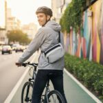 Waterproof Nylon Small Waist Bag for Men & Women | Convertible Crossbody Shoulder Bag with Adjustable Strap, 3 Pockets & Inner Divider | Stylish Travel Fanny Pack for Outdoor, Gym. (Light Grey) - Image 7