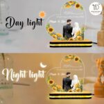 Personalized LED Acrylic Lamp with Custom Names, Islamic Art, Muslim Couple, Floral Design, Romantic Light for Anniversary, Wedding, Nikah & Valentine’s Gift Home Décor (5.5x5.5 Inch) - Image 7