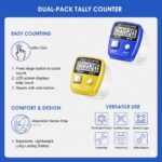 T Essentials Digital Finger Counter Electronic Tally Counter for Jaap, Mantra Chanting, Naam Jaap, Mala Jaap, Tasbeeh & Multi-Purpose Counting Set of 2 (Multicolour) - Image 4