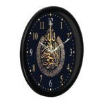CIRCADIAN Allah Azan Plastic Design Analog Wall Clock for Home Bedroom Office Living Room Watch Antique Stylish Clocks Home Decor Black 24X24 Cm - Image 3