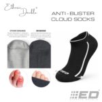 Etheric Double Half Terry Low Cut Socks for Men & Women | Arch Support, Pure Combed Cotton, Cushioned Footbed, Seamless Flat Toe, Anti-Odour | Black, Navy, Dark Grey | Pack of 3 - Image 4