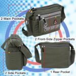 TULMAN Canvas Sling Cross Body Travel Office Business & College Messenger One Side Shoulder Bag Multi Pocket Sling Bag for Men & Women - 30 x 13 x 26 CM - Image 4