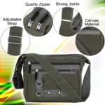 TULMAN Canvas Sling Cross Body Travel Office Business & College Messenger One Side Shoulder Bag Multi Pocket Sling Bag for Men & Women - 30 x 13 x 26 CM - Image 5