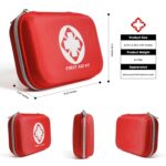 First Aid Kit - Small Waterproof Hard Shell Medical Kit for Car, Home, Travel, Camping & Emergencies - Compact 8.2"x5.3"x3.1" EVA Survival Kit with Essential Supplies (Empty) - Image 3