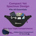 Billebon Waistbag with Dual Front Zippers and One Antitheft Pocket, Small Travel Carry for Men & Women, Utility Pouch for Hiking, Running, Sports and Daily Trips - Image 4