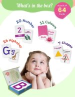 Flash Cards for Kids 2+ Years | 64 Non-Tearable Flash Cards | Alphabet, Numbers (1-20 in Words), Shapes and Colours | Educational Toys for Toddlers and Preschool Learning - Image 3