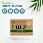 Wiz Single Refreshing Wet Wipes – Individually Wrapped Single Sachet - 100 Count |Alcohol-Free, Paraben-Free, pH Balanced Biodegradable | Face & Hand Cleaning Wipes for Travel & Daily Hygiene - Image 4