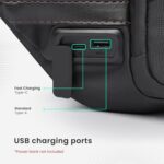 CRALOFT Polyester Waist Bag Fanny Pack for Men & Women, Chest Crossbody Sling Bag for Money, Passport & Travel (Black, FP2) - Image 3