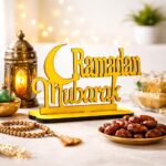 CraftVatika Ramadan Mubarak Decorative Wooden Table Showpiece – Premium Festive Home Décor for Ramadan & Eid Celebrations Islamic Home Decoration, Ramzan Gift, Eid Mubarak Decoration Items - Image 3