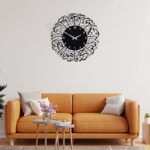 Auromin Surah Al Ikhlas Metal Islamic Wall Clock for Living Room | Arabic Number Islamic Wall Watch Big Size for Home Decor | Muslim Calligraphy Decorative Items, Perfect for Gifts - Image 3