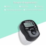 Zyphen Digital Tasbeeh Hand Tally Counter Finger Ring Digital Counting Machine Counter Tasbeeh & Jaap mala for Counting Purpose with LED - Image 5