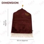 FAF Custom Baby Janamaz Prayer Mat | Customized Kids Islamic Prayer Rug for Boy & Girl (1 to 10) | Soft Thick Namaz Mat, Portable Travel Janemaaz | Mussalla for Home, Mosque, Hajj & Umrah (Brown) - Image 3