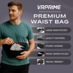 Panchhi Store Waist Bag for Men Side Bag 2 Zip Pockets Fanny Pack Fashion Waist Packs with Adjustable Belt - Travel Essentials Side Bag with Headphone Hole and Reflective Strip for Outdoor Sport - Image 4