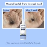 WishCare Multi Peptide Anti Hairfall Shampoo For Frizzy and Dry Hair | Controls Hairfall & Promotes Hair Growth | Peptides, Rice Water, Rosemary & Caffeine | Paraben & Sulphate Free Shampoo For Women & Men | For All Hair Types | 250ml - Image 3