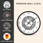 Auromin Surah Al Ikhlas Glass Islamic Wall Clock for Living Room | Muslim Arabic Calligraphy Wall Watch Big Size for Home Decor | Islamic Decorative Item, Gift for Muslims & Housewarming - Image 4