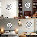 Auromin Surah Al Ikhlas Glass Islamic Wall Clock for Living Room | Muslim Arabic Calligraphy Wall Watch Big Size for Home Decor | Islamic Decorative Item, Gift for Muslims & Housewarming - Image 6