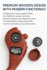 Combo Wooden Digital Finger Counter wit Small LED Display Adjustable Finger Tally Counter for Chanting Meditation & Tasbih Counting Use for naam jaap Mantra Jap jaap Counter Multicolor - Image 6