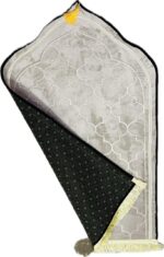 KETOSTICS® Velvet Prayer Mat 44x28 inch Hexagonal Musalla Janamaz for Namaz Muslim Brown (Light Grey) - Image 4