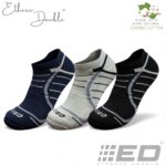 Etheric Double Half Terry Low Cut Socks for Men & Women | Pure Combed Cotton, Seamless Flat Toe, Anti-Odour, Cushioned Footbed, Breathable | Black, Navy, Light Grey | Pack of 3 - Image 3