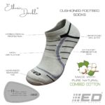 Etheric Double Half Terry Low Cut Socks for Men & Women | Pure Combed Cotton, Seamless Flat Toe, Anti-Odour, Cushioned Footbed, Breathable | Black, Navy, Light Grey | Pack of 3 - Image 6