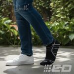 Etheric Double Half Terry Low Cut Socks for Men & Women | Pure Combed Cotton, Seamless Flat Toe, Anti-Odour, Cushioned Footbed, Breathable | Black, Navy, Light Grey | Pack of 3 - Image 8