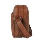 NFI essentials Leather Sling Bag for Men Crossbody Hand Bag Chest Sling Bag Side Shoulder Bag Stylish Travel Leather Slings Corporate Gift Item Passport Sling Messenger Office Side Bag (Tan) - Image 7