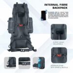 TRAWOC WILDWING 95L (80+15) Internal Frame Trekking Backpack with 15L Detachable Daypack, Rain Cover, Shoe Compartment & Adjustable Fit. Large Rucksack for Travel, Hiking & Camping | 3-Year Warranty - Image 4