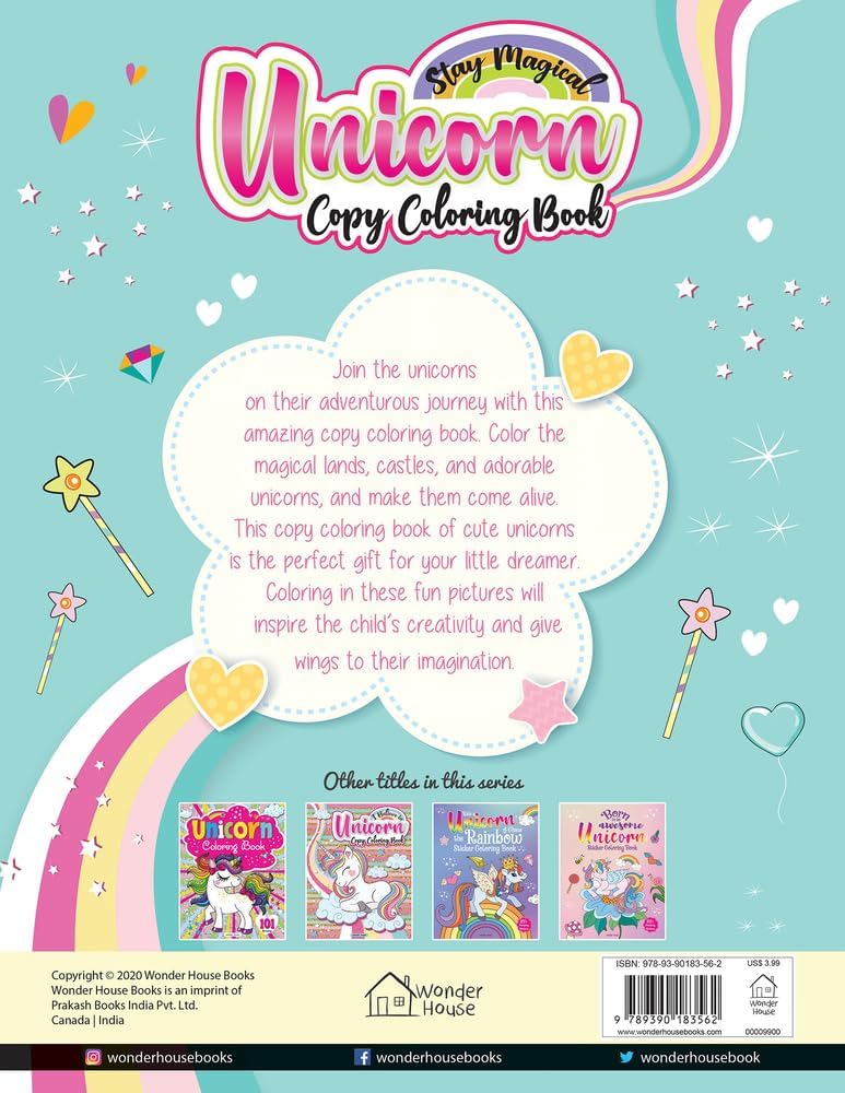 Stay Magical Unicorn Copy Coloring Book: Fun Activity Books For Children - Image 3