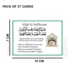 27 PCs Daily Dua Flash Cards | Everyday Duas from Sunnah Cards for Kids Islamic Home (10 x 7 cms) - Image 3