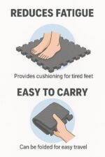 Multipurpose EVA Foam Interlocking Floor Mat | Kids’ Play Mat, Gym Exercise Mat, Prayer Room Mat | Non-Slip, Water Resistant, Easy to Carry (10 Pieces, 30x30 cm) - Image 6