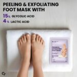 Carbamide Forte Peeling & Exfoliating Foot Peel off Mask for Dry & Calloused Feet | Foot peeling mask With 15% Glycolic Acid, 4% Lactic Acid & Aloe Vera | Helps Remove Dead Skin, Soften Cracked Heels & Calluses | 1 Pair (40g) - Image 3