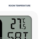 Large Digital Wall Clock 14 Inch - Battery Operated (No Wires), Big Display with Alarms, Day & Date (Indian Format), Room Temperature -Plastic,White - Image 8