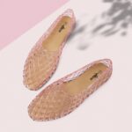 HEVA Women's Jelly Mesh Flats Breathable Clear Hollow Shoes Summer Beach Jellies Ballet Sandals - Image 8