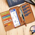 ABYS Hunter Leather RFID Protected Tan Passport Holder for Men and Women| Card Holder|Passport Pouch|Family Travel Wallet - Image 4