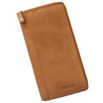 ABYS Hunter Leather RFID Protected Tan Passport Holder for Men and Women| Card Holder|Passport Pouch|Family Travel Wallet - Image 7