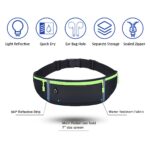 BLINE Waterproof Fanny Pack for Women Men,Sichumaria Running Belt Bag with Water Bottle Holder Reflective Slim Waist Bag for Fitness Travel Walking Hiking (S) - Image 3