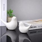 Ceramic Golden Bird Figurines Set of 2 | Decorative Blessing Bird Showpieces for Living Room, Bedroom, Office Desk & Display Cabinets (White) - Image 4