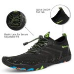 Water Shoes Mens Womens Beach Swim Shoes Quick-Dry Aqua Socks Pool Shoes for Surf Yoga Water Aerobics (A-Black, 40) - Image 4