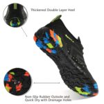 Water Shoes Mens Womens Beach Swim Shoes Quick-Dry Aqua Socks Pool Shoes for Surf Yoga Water Aerobics (A-Black, 40) - Image 5