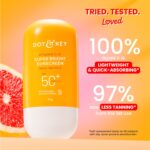 DOT & KEY Vitamin C + E Super Bright Sunscreen Spf 50 In-Vivo Tested | Water-Light,UVA/UVB & Blue Light Protection | For Even Toned & Glowing Skin|With Liquid Spf 50+++| No White Cast | For All Skin Types| 80G,Pack Of 1 - Image 7