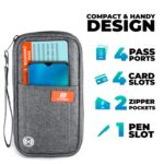 DAHSHA RFID Travel Family Passport Holder Wallet Organizer for Credit Debit Card Boarding Pass with Removable Hand Strap for Men and Women (Grey, 13 x 3 x 23 Cm) - Image 7