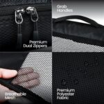 FATMUG Polyester Packing Cubes Travel Pouch Bag Suitcase Luggage Organiser (Set of 4, Size- Large, Black), 36 cm, 9 cm - Image 5