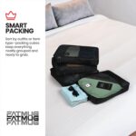 FATMUG Polyester Packing Cubes Travel Pouch Bag Suitcase Luggage Organiser (Set of 4, Size- Large, Black), 36 cm, 9 cm - Image 6