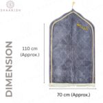 Jannat Premium Customized Grey Janamaz Prayer Mat with Embroidered Name | Soft Velvet Musalla for Salah, Namaz & Ramadan | Personalized Muslim Prayer Rug - Image 3