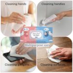 Multipurpose Wet Wipes – 264 Wipes (66 x 4 Packs) | Gentle, Alcohol-Free & Hypoallergenic | Effective Cleaning for Hands, Face & Surfaces - Image 4