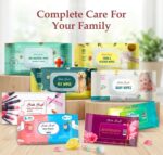 Multipurpose Wet Wipes – 264 Wipes (66 x 4 Packs) | Gentle, Alcohol-Free & Hypoallergenic | Effective Cleaning for Hands, Face & Surfaces - Image 6