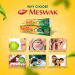 Dabur Meswak Complete Oral Care Toothpaste - 500g (2 x 200g + 1 x100g) | Complete Oral & Gum Care Toothpaste | Contains Pure & Rare Miswak extract | No added Fluoride, Paraben, Triclosan & Formalin - Image 4