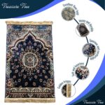 Deluxe Velvet Heavyweight Prayer Mat | Elegant and Super Soft Design | Ideal for Muslim Prayers | Heavy Carpet Mat with Premium Softness and Luxurious Design. (Navy Blue) - Image 3