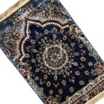 Deluxe Velvet Heavyweight Prayer Mat | Elegant and Super Soft Design | Ideal for Muslim Prayers | Heavy Carpet Mat with Premium Softness and Luxurious Design. (Navy Blue) - Image 4